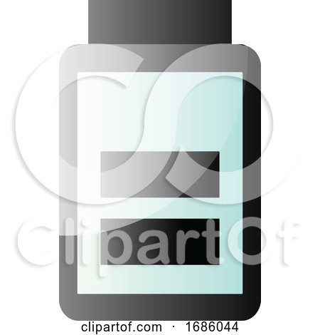 Vector Icon Illustration of a Half Full Battery on White Background by Morphart Creations