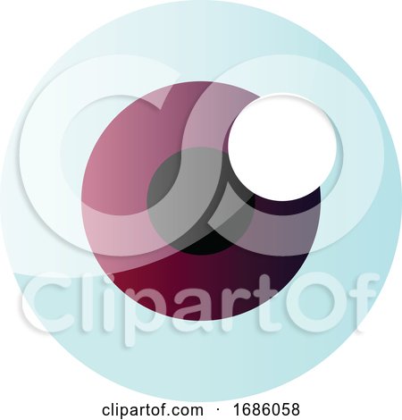 Vector Illustration of an Eyeball with Purple Iris on White Background by Morphart Creations