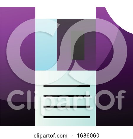 Purple Floppy Disk Simple Vector Illustration on a White Background by Morphart Creations