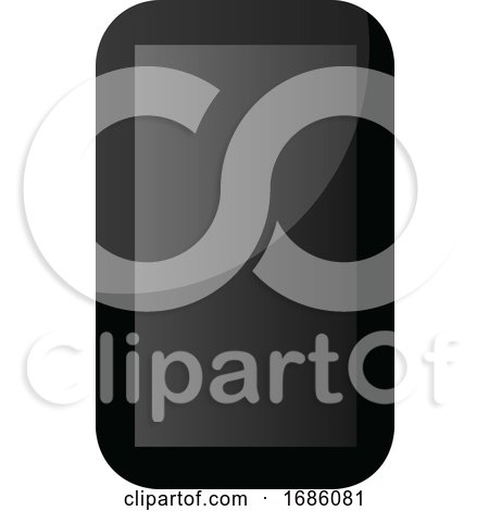Simple Vector Icon of a Mobile Phone on White Background by Morphart Creations