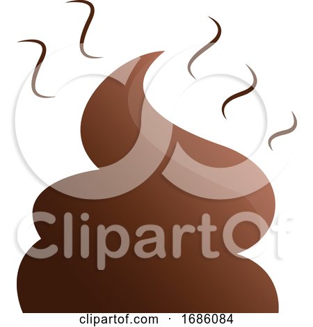 Vector Illustration of a Poop on White Background by Morphart Creations