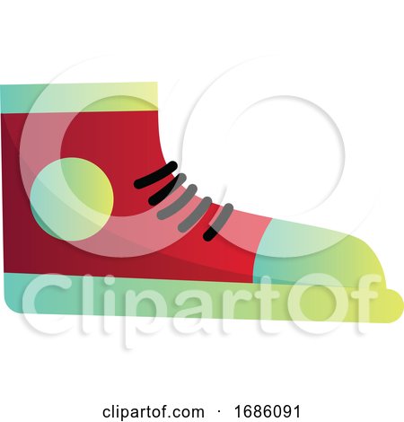 Red Converse Sneaker Vector Illustration on a White Background by Morphart Creations