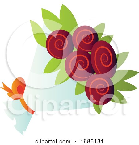 Vector Illustration of a Boquet of Red Roses on White Background by Morphart Creations