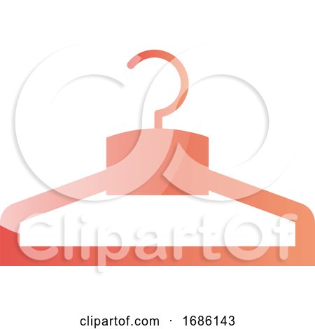 Light Pink Hanger for Clothes Vector Illustration on a White Background by Morphart Creations
