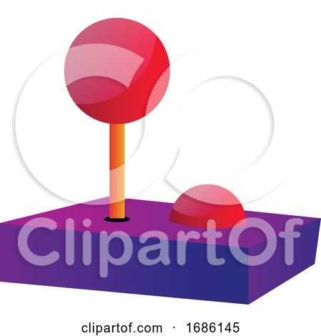 Multicolor Joystick Simple Vector Illustration on a White Background by Morphart Creations