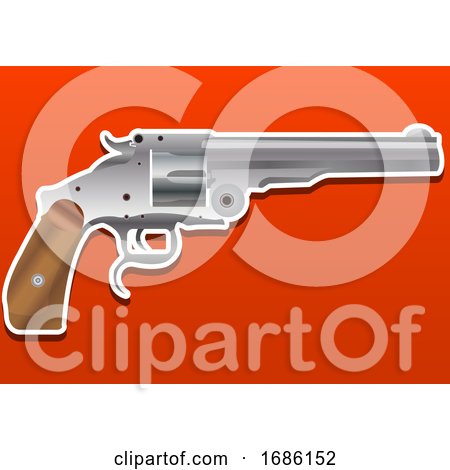 Gun, Handgun, Pistol or Revolver, Illustration by Morphart Creations