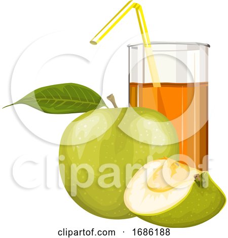 Vector of Apple Fruit and Juice by Morphart Creations