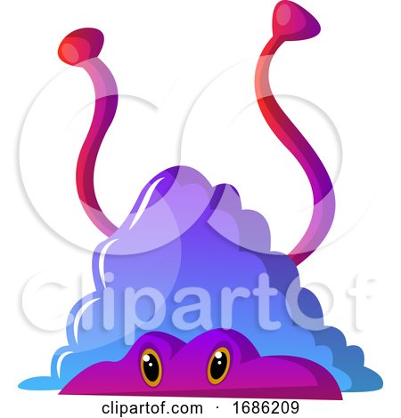Pink Snail with Horns Illustration Vector on White Background by Morphart Creations