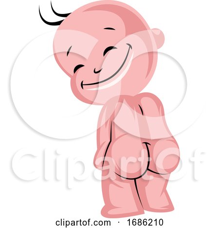 Baby Showing Butt and Smilling by Morphart Creations