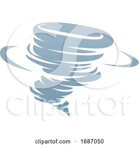 Tornado Twister Hurricane or Cyclone Icon Concept by AtStockIllustration