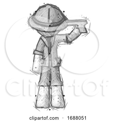 Sketch Explorer Ranger Man Suicide Gun Pose by Leo Blanchette
