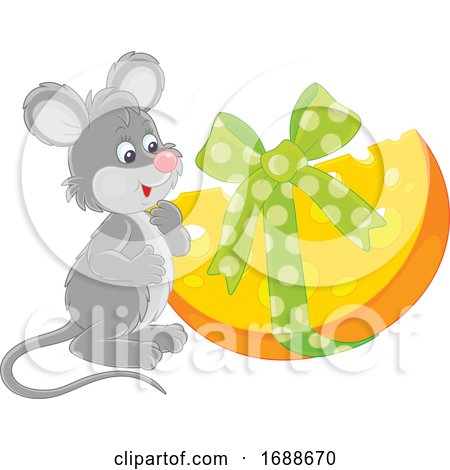 Mouse with a Gift of Cheese by Alex Bannykh