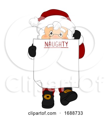 Santa Claus Blank Naughty List Illustration by BNP Design Studio