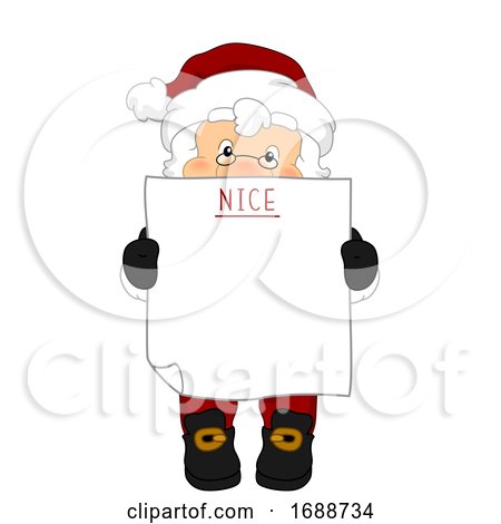 Santa Claus Blank Nice List Illustration by BNP Design Studio