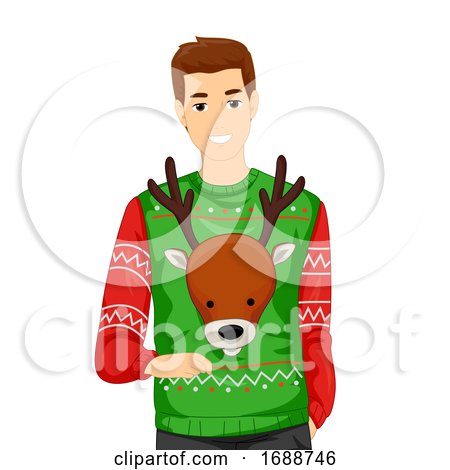 Man Ugly Sweater Illustration by BNP Design Studio