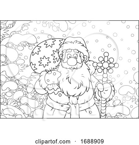 Santa in the Snow by Alex Bannykh