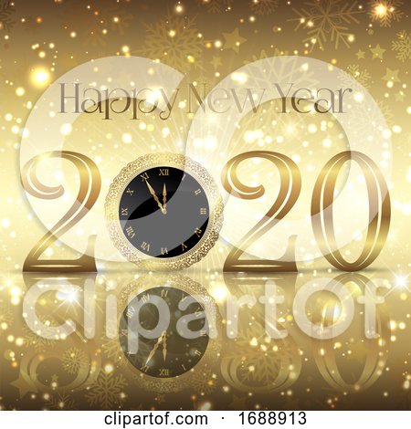 Decorative Happy New Year Background by KJ Pargeter