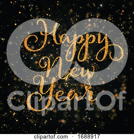 Glittery Happy New Year Background by KJ Pargeter