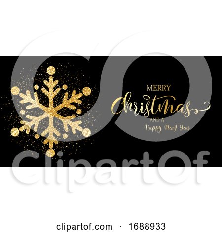 Christmas Banner with Glitter Snowflake by KJ Pargeter