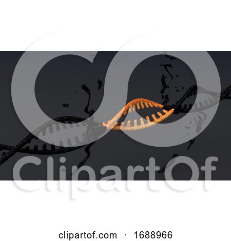 3D Medical Background with DNA Strands by KJ Pargeter