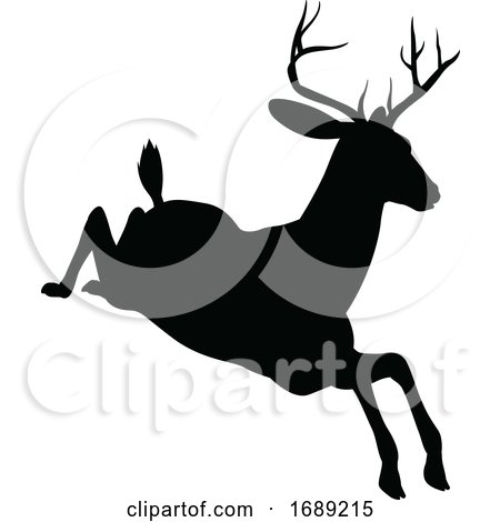 Deer Animal Silhouette by AtStockIllustration