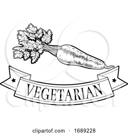 Carrot Food Vegetarian Sign by AtStockIllustration