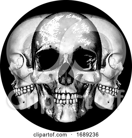 Skulls Graphic Design by AtStockIllustration