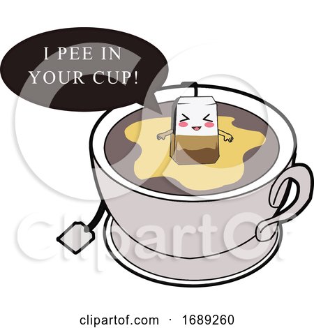 Tea Bag Peeing in a Cup by mayawizard101