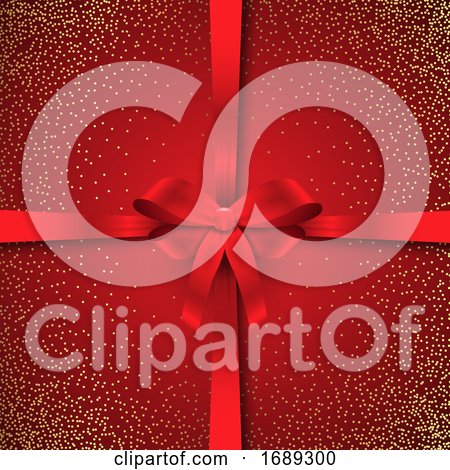Sparkle Christmas Ribbon Background by KJ Pargeter