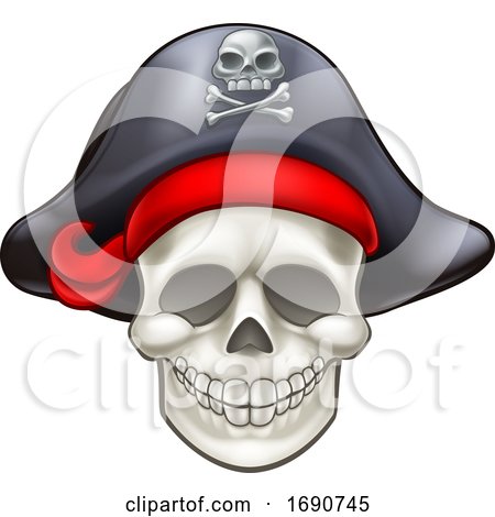 Pirate Skull by AtStockIllustration