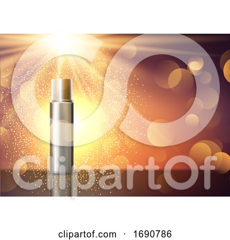 Blank Cosmetic Bottle on Display Background by KJ Pargeter
