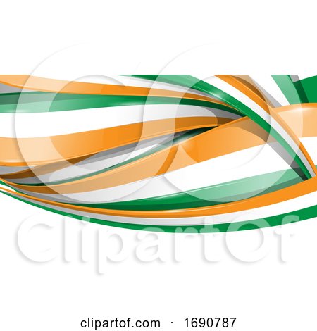 Ireland Ribbon Flag Background by Domenico Condello