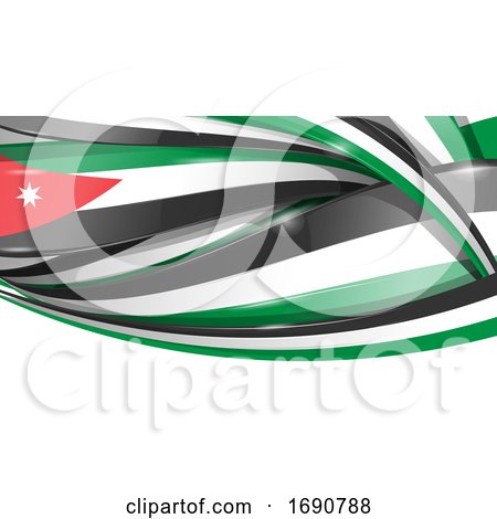Jordan Ribbon Flag Background by Domenico Condello