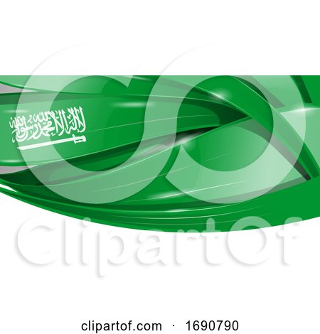 Saudi Arabia Ribbon Flag Background by Domenico Condello