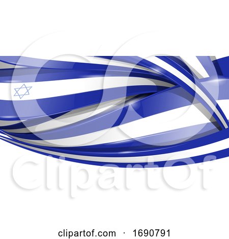 Israel Ribbon Flag Background by Domenico Condello