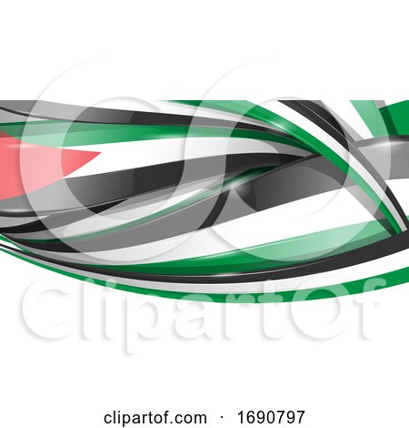 Palestine Ribbon Flag Background by Domenico Condello