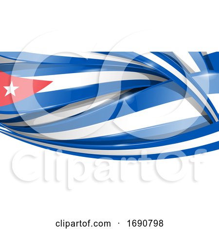 Cuban Ribbon Flag Background by Domenico Condello