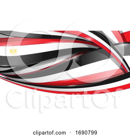 Egyptian Ribbon Flag Background by Domenico Condello