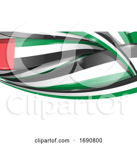 United Emirates Ribbon Flag Background by Domenico Condello