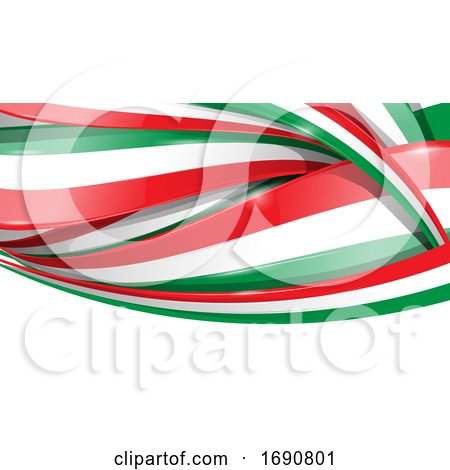 Italian or Mexican Ribbon Flag Background by Domenico Condello