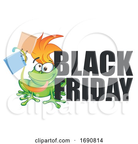 Black Friday Shopping Frog by Domenico Condello