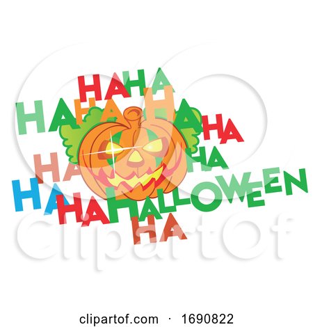 Laughing Halloween Jackolantern Pumpkin by Domenico Condello