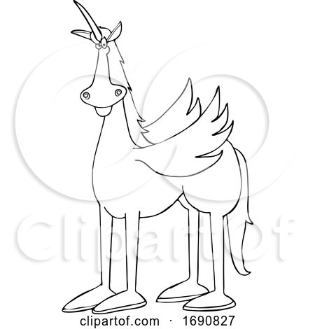 Cartoon Winged Unicorn by djart