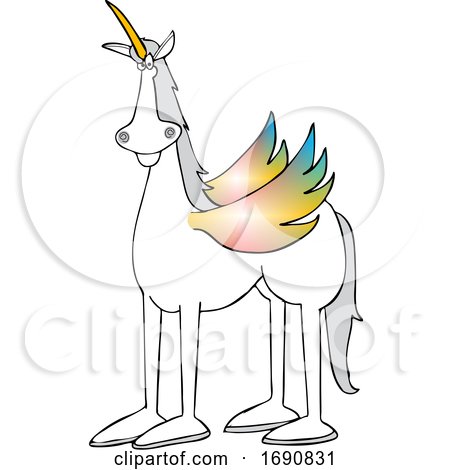 Cartoon Winged Unicorn by djart