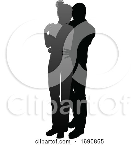 Young Couple People Silhouette by AtStockIllustration