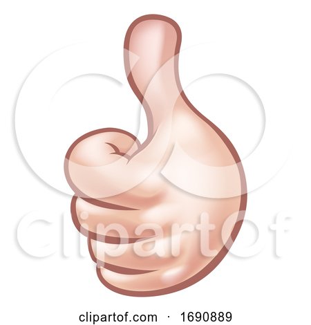 Thumbs up Cartoon Hand by AtStockIllustration