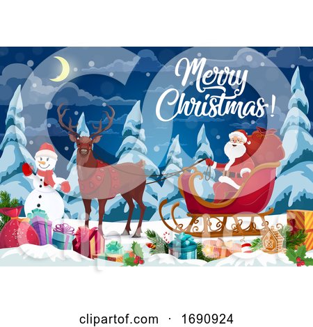 Merry Christmas Greeting by Vector Tradition SM