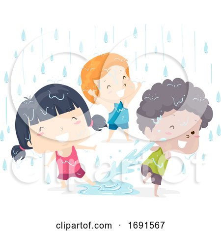 Kids Adjective Wet Illustration by BNP Design Studio