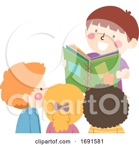 Kids Read Book Illustration by BNP Design Studio