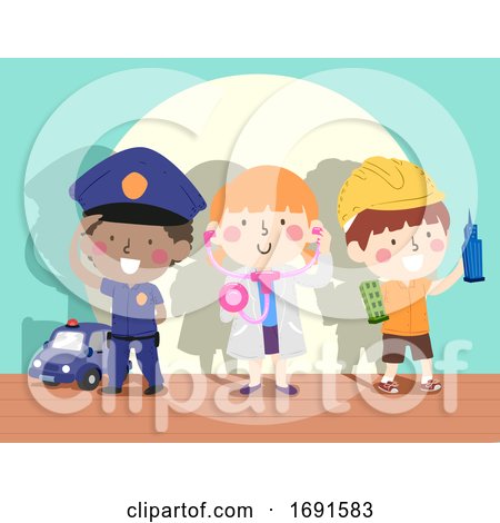 Kids Role Play Group Toys Stage Illustration by BNP Design Studio